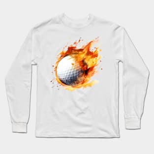 Flamming Golf Ball Long Sleeve T-Shirt